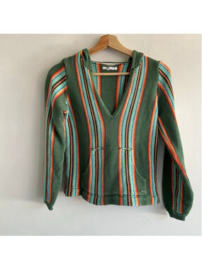 O'Neill Green Striped Hoodie XS